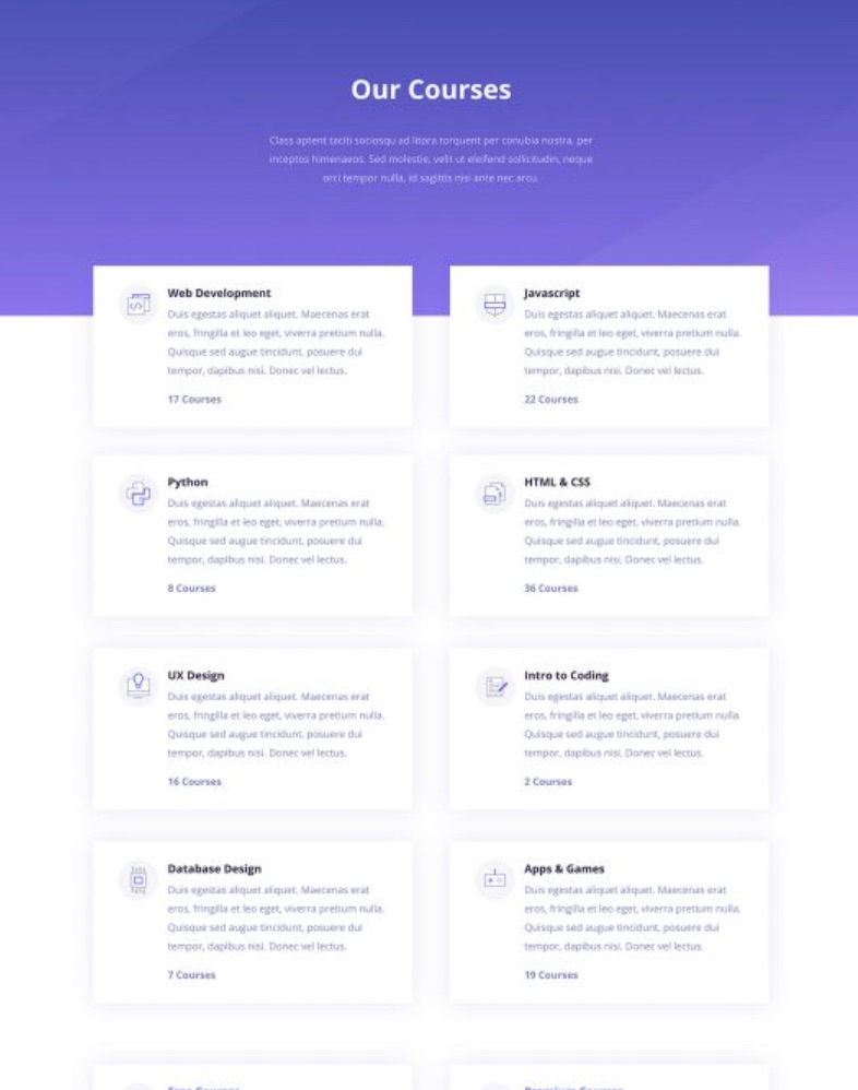 Course-centric template