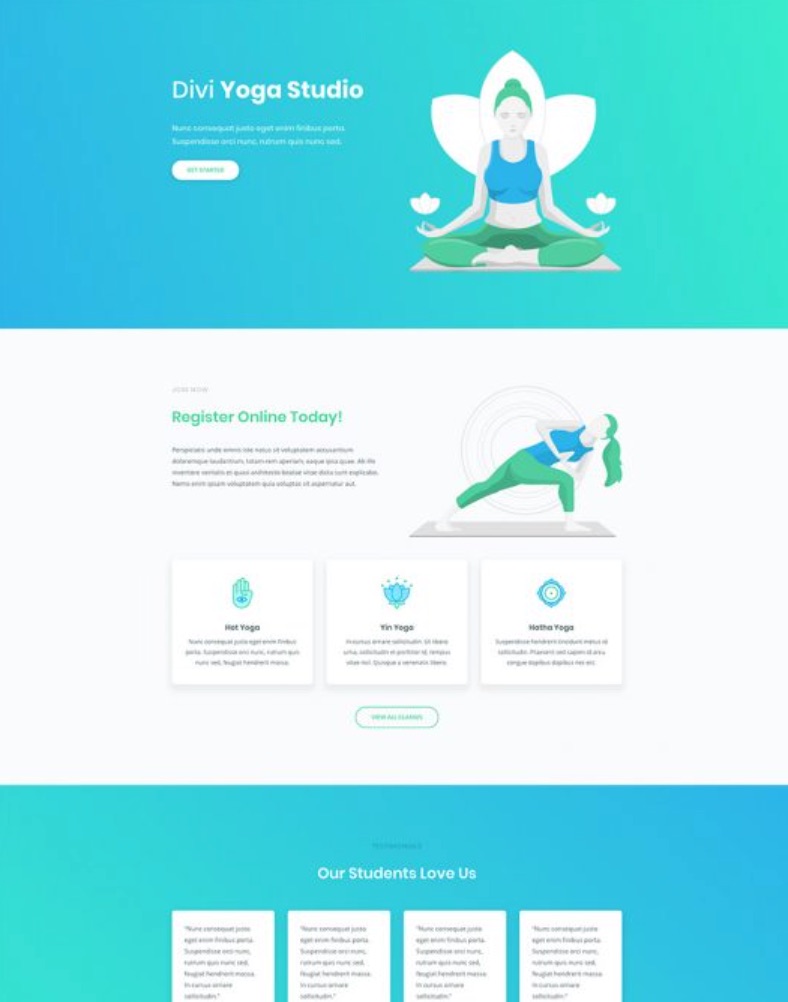 Yoga studio template