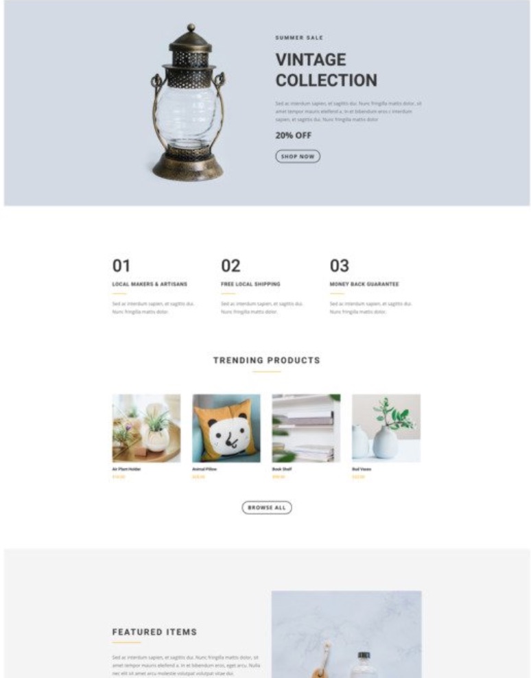 Boutique template