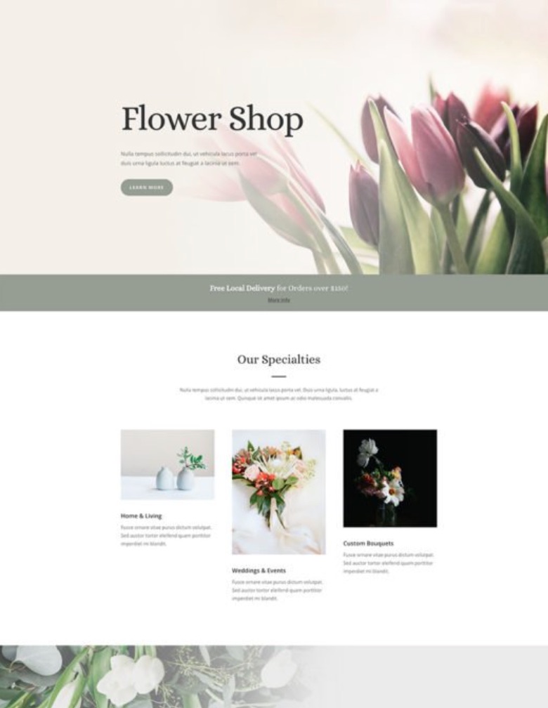 Flowers template